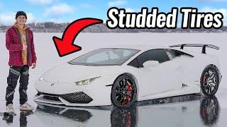 Lamborghini on Frozen Lake