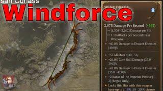 Diablo IV Unique Items - Windforce Rogue Bow