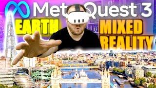 Google Earth in der MIXED REALITY Wooorld auf der Meta Quest 3