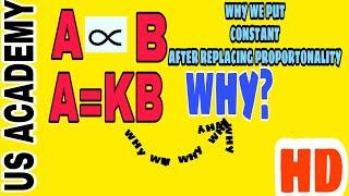 Why we put constant after replacing proportionalityVAKEEL AHMED HAYAT