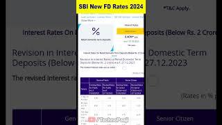 SBI New FD Rates 2024  sbi new fd interest rates 2024  #technopaaji  #fdrates #sbi