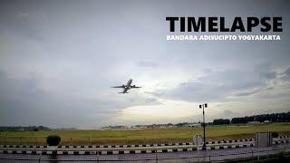 Keren... Timelapse Bandara Adisucipto Yogyakarta Indonesia Video Pesawat Terbang