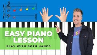 Easy Piano Lesson for Kids  Play with Both Hands