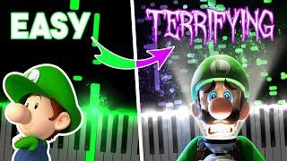 5 Levels of Luigis Mansion Theme  EASY to TERRIFYING