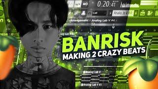 BANRISK MAKING 2 CRAZY BEATS FROM SCRATCH   Making Beats in FL Studio