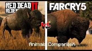 Red Dead Redemption 2 vs Far Cry 5  Animals Comparison