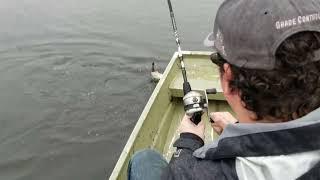 Colin Catches a Bass on a Walmart Rod