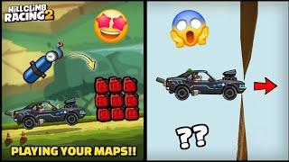 5 EASY to HARD Custom MAPS Made By You - Hill Climb Racing 2