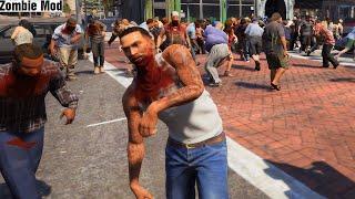 GTA 5 CJ FIGHTING WITH ZOMBIES GONE WRONG  GTA V ZOMBIE MOD GAMEPLAY