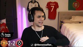 MANCHESTER UNITED 4-2 SHEFFIELD UNITED FAN REACTION  PREMIER LEAGUE GOAL REACTION HIGHLIGHTS 