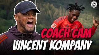 So aktiv ist Vincent Kompany an der Seitenlinie  Coaching während des ersten Spiels