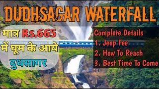 Dudhsagar Waterfall Goa  How To Reach Fee & Best Time To Visit  Harry Dhillon