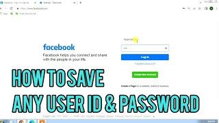 How to save user id and password on google chrome