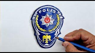 polis çizimi  polis  logo çizimi  3 boyutlu çizimler polis resmi  polis rozeti çizimi