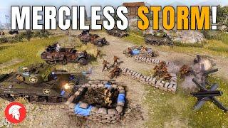 MERCILESS STORM - Company of Heroes 3 - US Forces Gameplay - 4vs4 Multiplayer - No Commentary