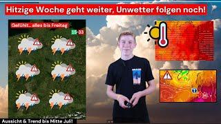 Gewitter & Hitze gehen weiter Freitag im Visier Mehr Sommer in den Karten. auch Hitze. Trend