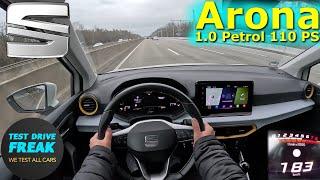 2023 Seat Arona 1.0 TSI 6-Speed Manual 110 PS TOP SPEED AUTOBAHN DRIVE POV