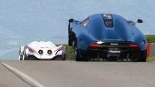 Devel Sixteen 469 kmh in Highlands vs Koenisegg Regera