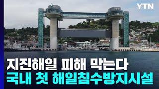 지진해일 피해 막는다 국내 첫 해일 침수 방지시설 가동  YTN