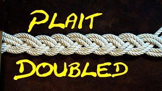 How to Tie 3 Strand Plait Doubled - Flat
