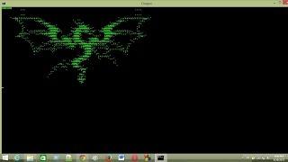 make a dragon image in cmd using notepad++