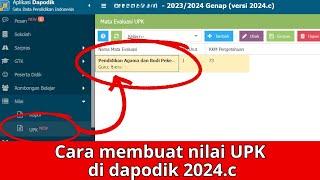 Cara membuat nilai ujian pendidikan kesetaraan di dapodik 2024.c