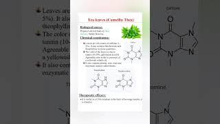 #Tea#biological source #chemical constituents #use