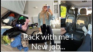 PACK WITH ME & NEW JOB??  ZOE HAGUE