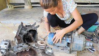 Full Videos Mechanical Replacement Girl - Repair water pump motor - Girl Mechanical