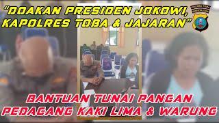 Dapat Bantuan Tunai Pangan Ibu Ini Doakan Presiden Jokowi Kapolres Toba dan Jajaran 