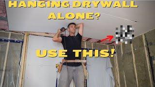 Simple Jig to Hang Drywall Alone