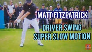 Matt Fitzpatrick Driver Swing in Super Slow Motion  face on