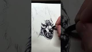 Werewolf Sketchbook drawing #Shorts