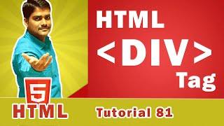 HTML DIV tag Tutorial with Example  How to use DIV tag in HTML - HTML Tutorial 81