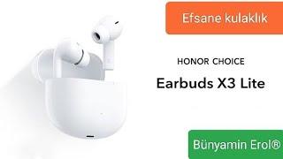 Honor earbuds X3 lite Bluetooth kulaklık tanıtımı 28 saat uzun pil ömrü