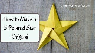 5 POINTED ORIGAMI STAR  HOW TO MAKE - Easy to Follow Tutorial in real time