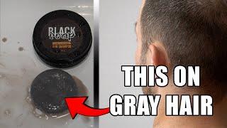 Black Soap Bar Shampoo Review - Grey Coverage Put To Real Life Test Result After 2 Weeks