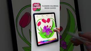 Coloring Book For Adults FLOWER COLORING PAGES #coloring #adultcoloring #relax #calm #doodles