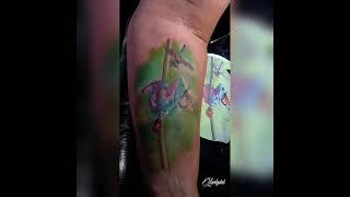 checks this out amazing realistic frog tattoo #tattoo #inkedmaster #inkmaster #shorts