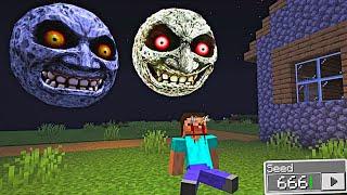 i Found Scary LUNAR MOON  in Minecraft  Minecraft Lunar Moon 