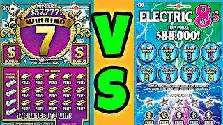 I TRIED $50 EACH OF MD LOTTERY ELECTRIC 8S AND WINNING 7 SCRATCH OFF TICKETS AND WON #scratchers