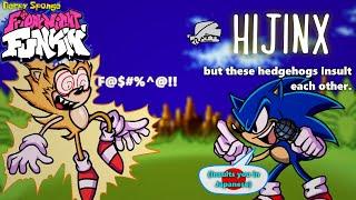 FNF - Savage Hedgehogs Hijinx but Fleetway Super Sonic Vs. Japanese Sonic