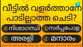 ഈ ചെടി വീട്ടിൽ വളർത്തരുത് ..... l Malayalam Quiz l MCQ l GK l Qmaster Malayalam