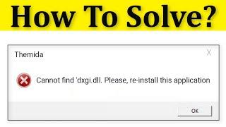 Fix PUBG Cannot Find dxgi.dll  Please re-install this application Error  fix Dxgi.dll Error PUBG