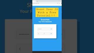 Boost your JS with a free showhide password script. #2023 #short