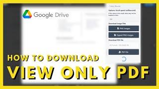How to download view only PDF from Google Drive in 2024