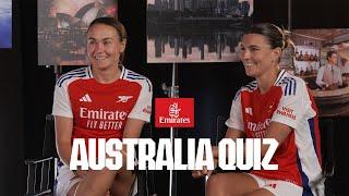 Emirates  Steph Catley and Caitlin Foord take on the Australia Quiz with Katie McCabe