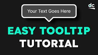 How To EASILY Add Tooltips To Your Website — HTML CSS & JavaScript Tutorial