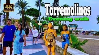 TORREMOLINOS SPAIN - Evening Walking Tour - 4k 60fps HDR