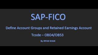 How to Define Account groups in SAP